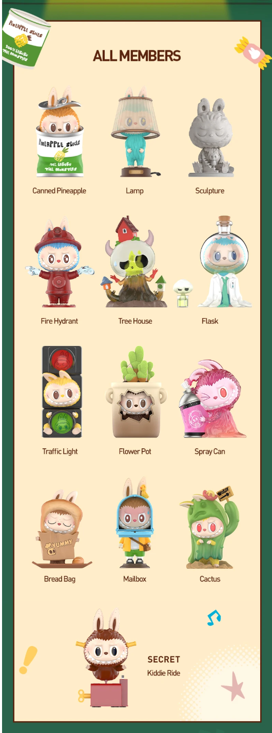 POP MART THE MONSTERS Labubu Almost Hidden Series (1st of set 12st) Mystery Box van Kasing Lung POPMART Blind Box (100% POP MART Origineel)
