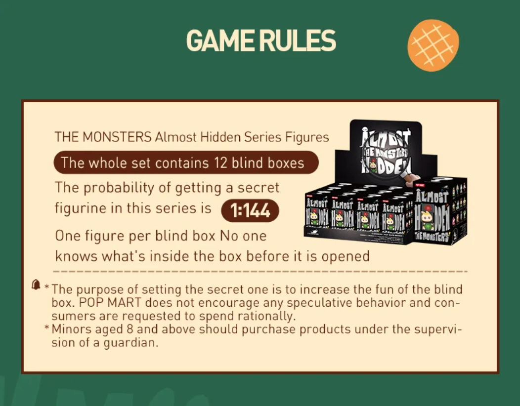 POP MART THE MONSTERS Labubu Almost Hidden Series (1st of set 12st) Mystery Box van Kasing Lung POPMART Blind Box (100% POP MART Origineel)