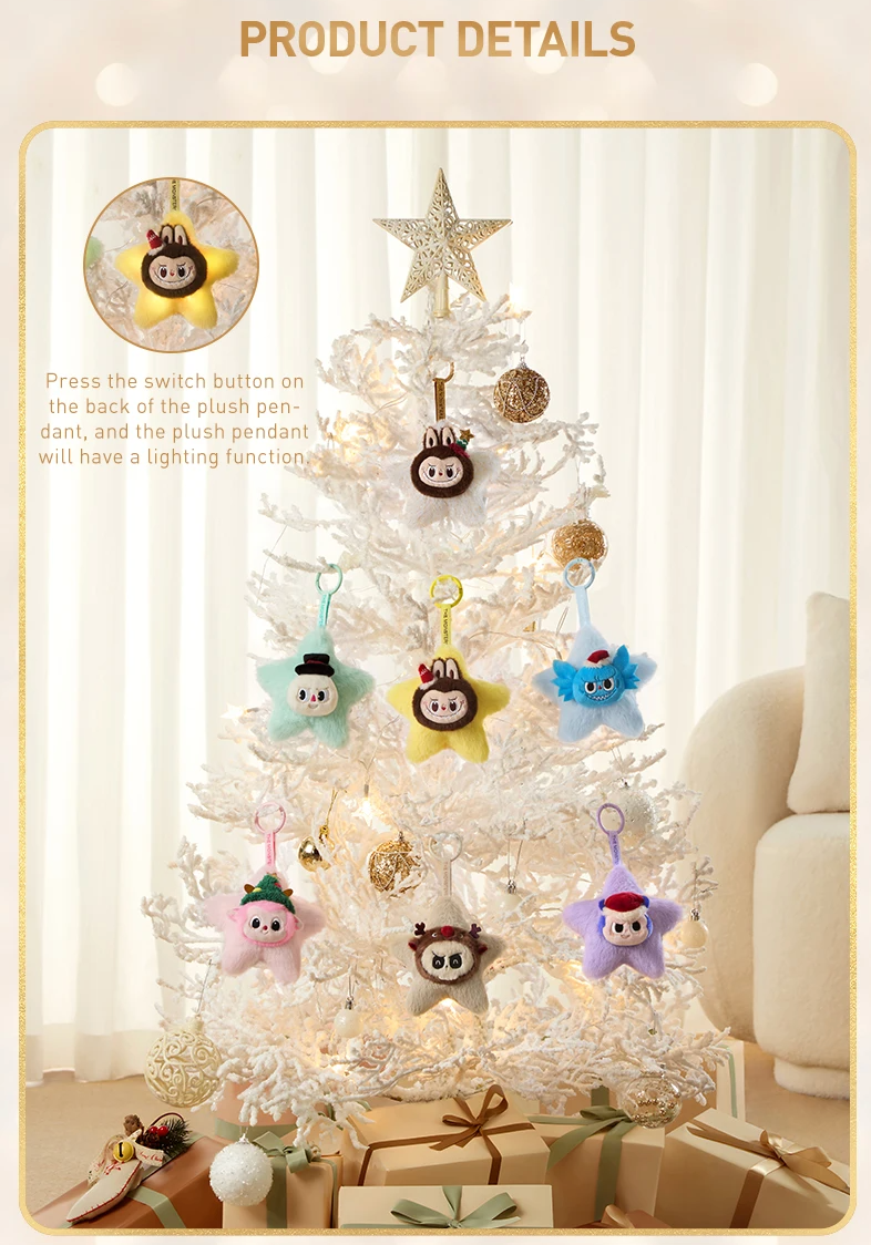POP MART THE MONSTERS LABUBU Classic Series-Sparkly Plush Pendant Blind Box (100% POP MART Origineel)