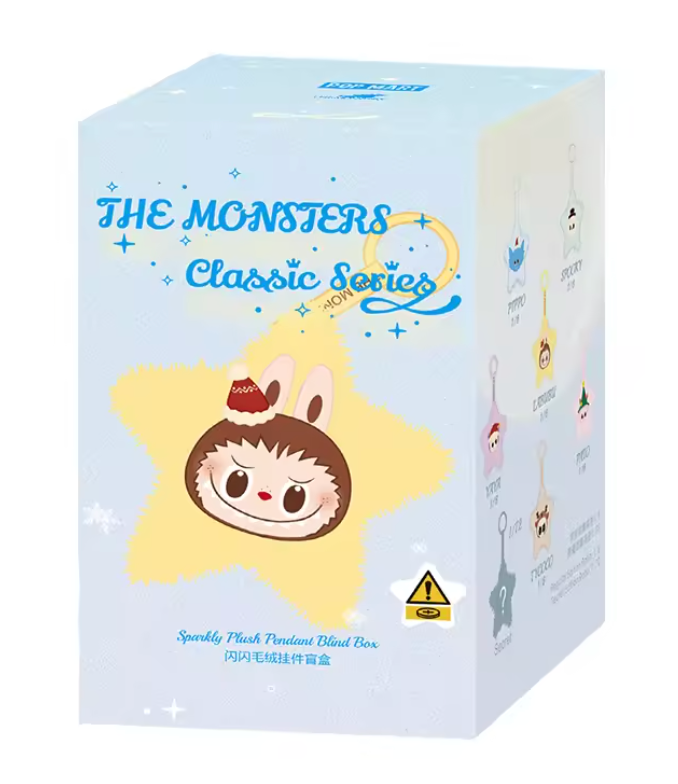 POP MART THE MONSTERS LABUBU Classic Series-Sparkly Plush Pendant Blind Box (100% POP MART Origineel)