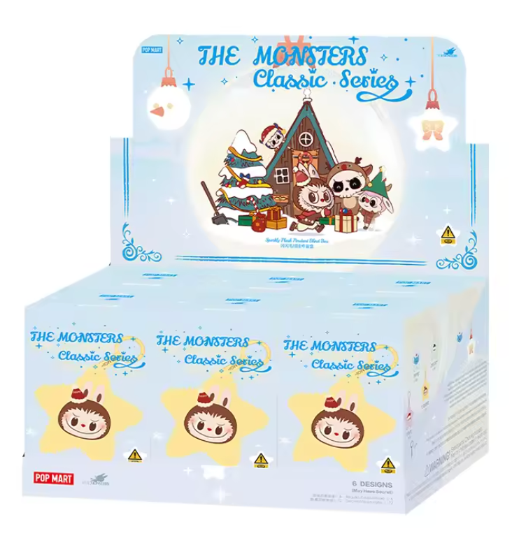 POP MART THE MONSTERS LABUBU Classic Series-Sparkly Plush Pendant Blind Box (100% POP MART Origineel)