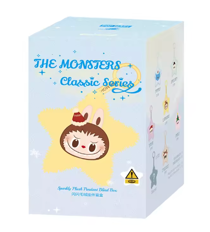 POP MART THE MONSTERS LABUBU Classic Series-Sparkly Plush Pendant Blind Box (100% POP MART Origineel)