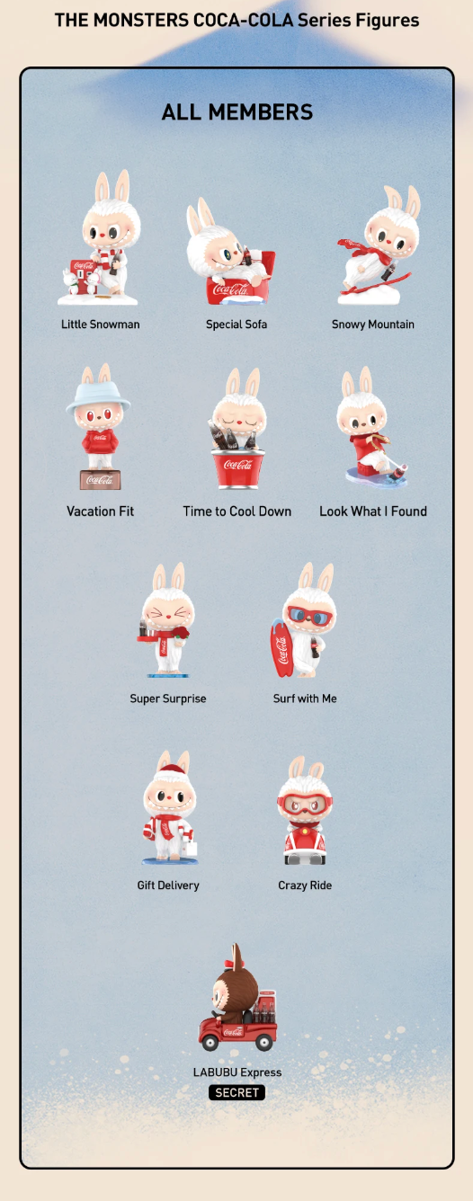 POP MART THE MONSTERS LABUBU COCA-COLA Series Figuren Blind Box (1st) (100% POP MART Origineel)