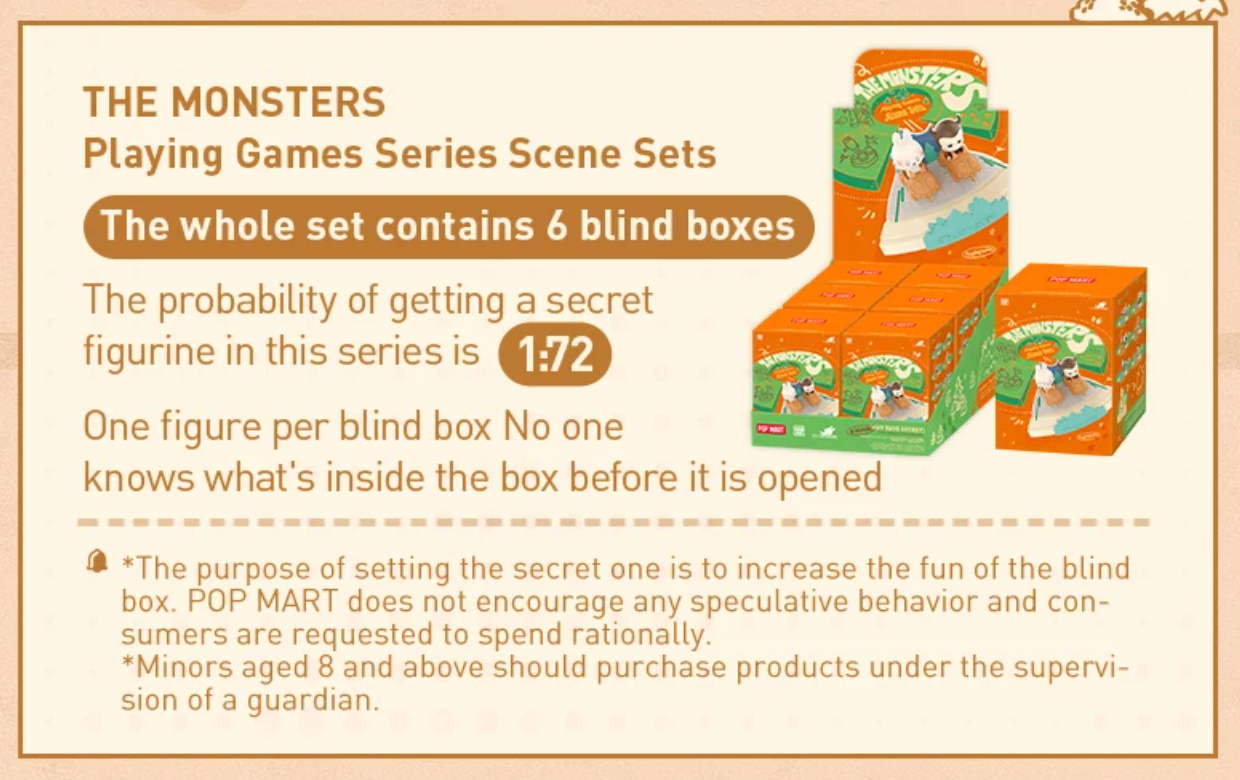 POP MART THE MONSTERS Labubu Playing Games Series Scènesets POPMART Blind Box (100% POP MART Origineel)