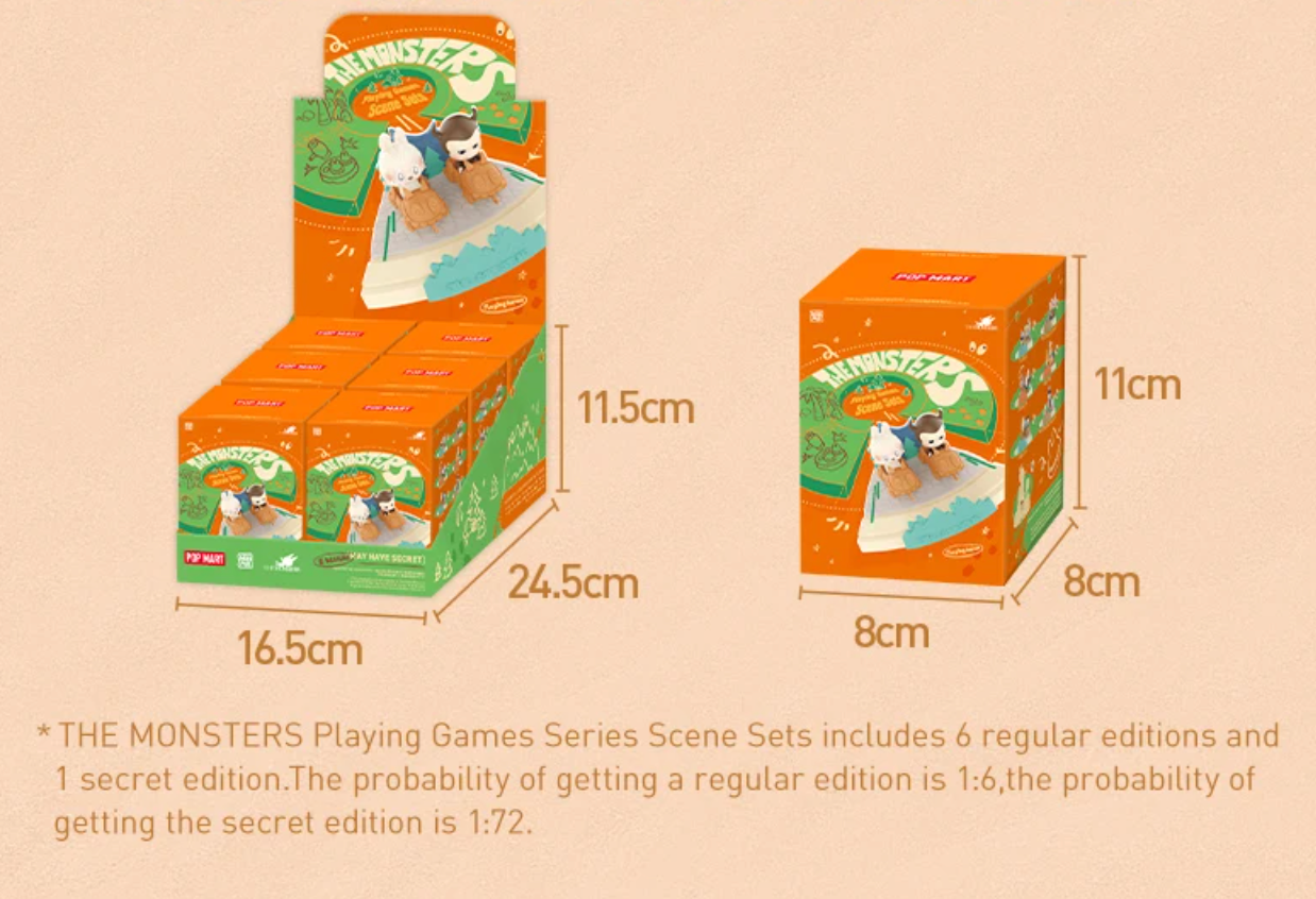 POP MART THE MONSTERS Labubu Playing Games Series Scènesets POPMART Blind Box (100% POP MART Origineel)
