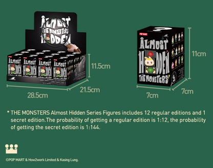 POP MART THE MONSTERS Labubu Almost Hidden Series (1st of set 12st) Mystery Box van Kasing Lung POPMART Blind Box (100% POP MART Origineel)