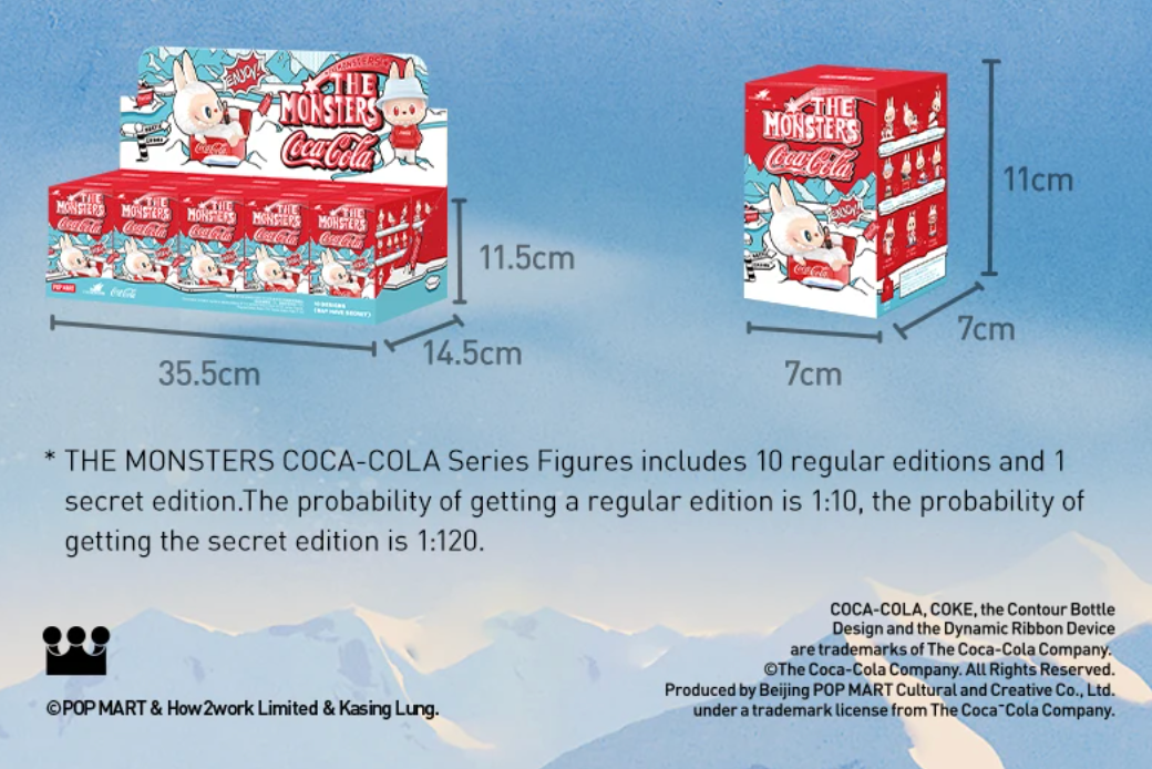 POP MART THE MONSTERS LABUBU COCA-COLA Series Figuren Blind Box (1st) (100% POP MART Origineel)