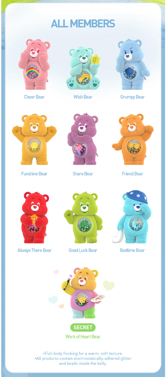 POP MART Care Bears Colorful Hugs Series Figures Blind Box (100% POP MART Origineel) (Labubu)