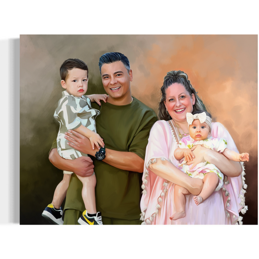 Familieportret in Olieverf